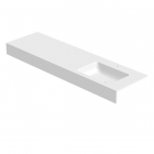 Підвісна раковина зі штучного каменю Balteco Xonyx Solid Surface HRR100/50 біла, правостороння
