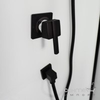 Душовий бокс Insana Floris 8800 прозоре скло, профіль чорний, задні стінки білі