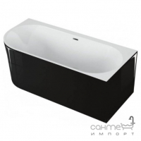 Угловая ванна Polimat Sola 00135 правосторонняя, белая, снаружи черный глянец