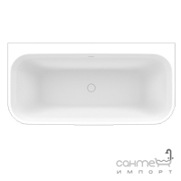 Пристінна ванна з литого каменю Balteco Como CW RAL 170 біла всередині/кольорова зовні