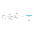 Пристінний борт для підвісної раковини зі штучного каменю Balteco Xonyx Solid Surface BB 100 біла