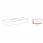 Передня та бічна панелі для подвійної підвісної раковини зі штучного каменю Balteco Xonyx Solid Surface FLS 120