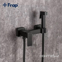 Гигиенический душ со смесителем Frap F7504-6 матовый черный