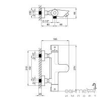 Змішувач-термостат для ванни Qtap Inspai-Therm QTINSCRMT300800 хром