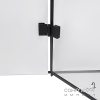 Квадратна душова кабіна Qtap Capricorn CAPBLA1099SC6 матовий чорний/прозоре скло