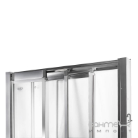 Душевая дверь в нишу Qtap Unifold UNICRM207C4 профиль хром/прозрачное стекло