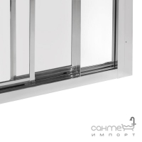 Душевая дверь в нишу Qtap Unifold UNICRM207C4 профиль хром/прозрачное стекло