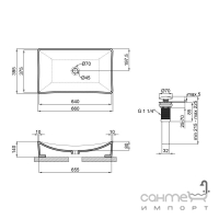 Раковина на стільницю Qtap Crow QT05117065HW біла