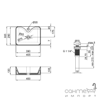 Раковина на столешницу Qtap Crow QT05117040JW белая