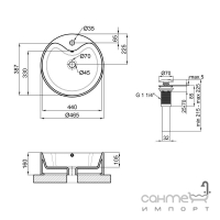 Раковина на стільницю Qtap Scorpio QT14117046LW біла