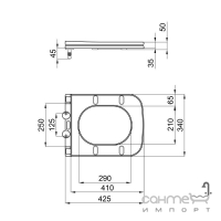 Сидение для унитаза softclose slim дюропласт Qtap Presto QT26992615EW белое