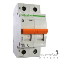 Автоматический выключатель Schneider Electric ВА63 1П+Н 63A C 220W 11219
