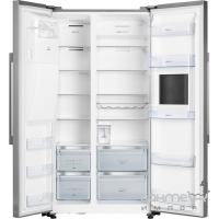 Отдельностоящий двухкамерный холодильник Gorenje Side-by-side NRS 918 EMX нержавеющая сталь