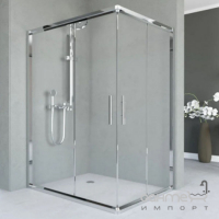 Прямокутна душова кабіна Veronis Unimar 1200x800 профіль хром, прозоре скло