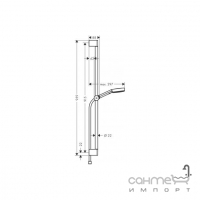 Душевой гарнитур Hangrohe Pulsify Select Relaxation 105 3 jet 90cm EcoSmart в цвете