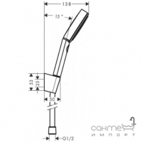 Душевой гарнитур Hansgrohe Pulsify Select 24302XXX с душевым шлангом в цвете