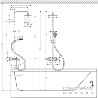 Душевая стойка с смесителем-термостатом для ванны Hansgrohe Vernis Shape EcoSmart 26098000 хром