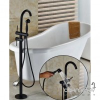 Смеситель для ванны напольный Art Design Y02BL матовый черный