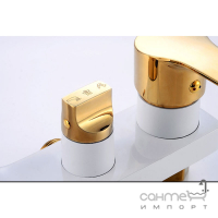 Душова стійка із змішувачем для ванни Art Design 80013WG біла/золото
