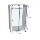Душевая дверь в нишу Weston Shower Doors WDS6 1500мм матовое стекло