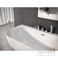 Пристенная ванна Ravak Freedom W 166x80 XC00100033 белая, сифон матовый черный