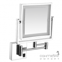 Настенное косметическое зеркало с LED-подсветкой и выключателем Volle 2500.280801 хром