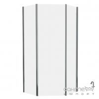 Пентагональна душова кабіна Eger Stefani 599-535-100/1 хром/прозоре скло