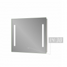 Зеркало 70х65, LED подсветка, встроенные часы Sanwerk Lava Stella ZL0000139