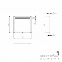 Зеркало со светодиодной подсветкой 70х65 см Sanwerk Lava Calipso ZL0000179