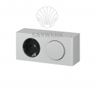 Блок управления светильником (розетка+выключатель) Sanwerk LV0000102 серебристый
