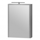 Зеркальный шкафчик с LED-подсветкой Ювента Livorno LvrMC-50 структурный серый
