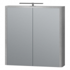 Зеркальный шкафчик с LED-подсветкой Ювента Livorno LvrMC-70 структурный серый