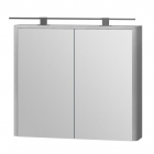 Зеркальный шкафчик с LED-подсветкой Ювента Livorno LvrMC-80 структурный серый