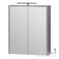 Зеркальный шкафчик с LED-подсветкой Ювента Livorno LvrMC-60 структурный серый