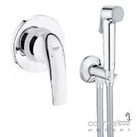 Гигиенический душ скрытого монтажа Grohe Bau Curve UA12104400 хром