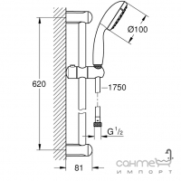 Набір змішувачів Grohe Bau Edge New UA123218K0