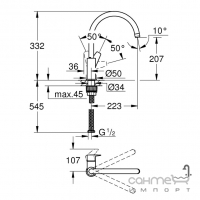 Набор смесителей Grohe Bau Edge New UA123218K0