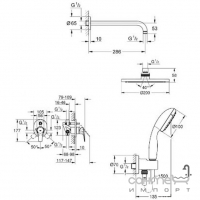 Душевая система скрытого монтажа Grohe Bau Flow UA2904500A хром