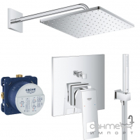 Душевая система скрытого монтажа Grohe Eurocube Rainshower Mono 310 Cube UA2406200L хром