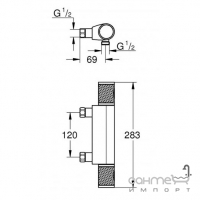 Змішувач-термостат для душу Grohe Grotherm Performance 34778000 хром