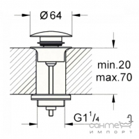 Донный клапан Grohe 65807AL0 графит