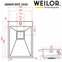 Кухонная мойка Weilor Immer WRT 3950 нержавеющая сталь