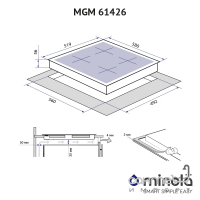 Газова варильна поверхня Minola MGM 61426 WH біла емаль