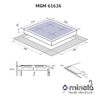 Газовая варочная поверхность Minola MGM 61626 I нержавеющая сталь