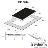 Індукційна варильна поверхня Minola MIS 3046 KBL чорна склокераміка