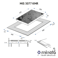 Індукційна варильна поверхня Minola MIS 3077 KMR склокераміка чорний мармур