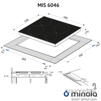 Індукційна варильна поверхня Minola MIS 6046 KBL чорна склокераміка