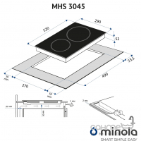 Електрична варильна поверхня Minola Hi-Lite MHS 3045 KBL чорна склокераміка