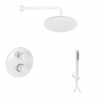 Душова система прихованого монтажу з термостатом Paffoni Shower KITLIQ018BO матова біла