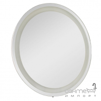 Круглое зеркало с LED-подсветкой Аква Родос Омега R-line D-80